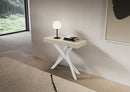 Consolle Allungabile 90-300x40x77 cm Saki Cashmere Gambe Bianche 
