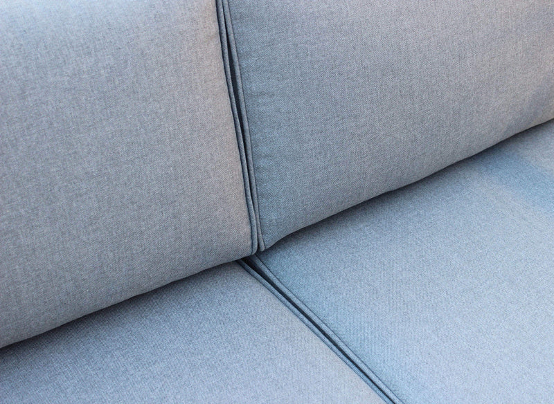 Set Salotto da Giardino Divano 2 Poltrone e Tavolino con Cuscini in Alluminio Antracite