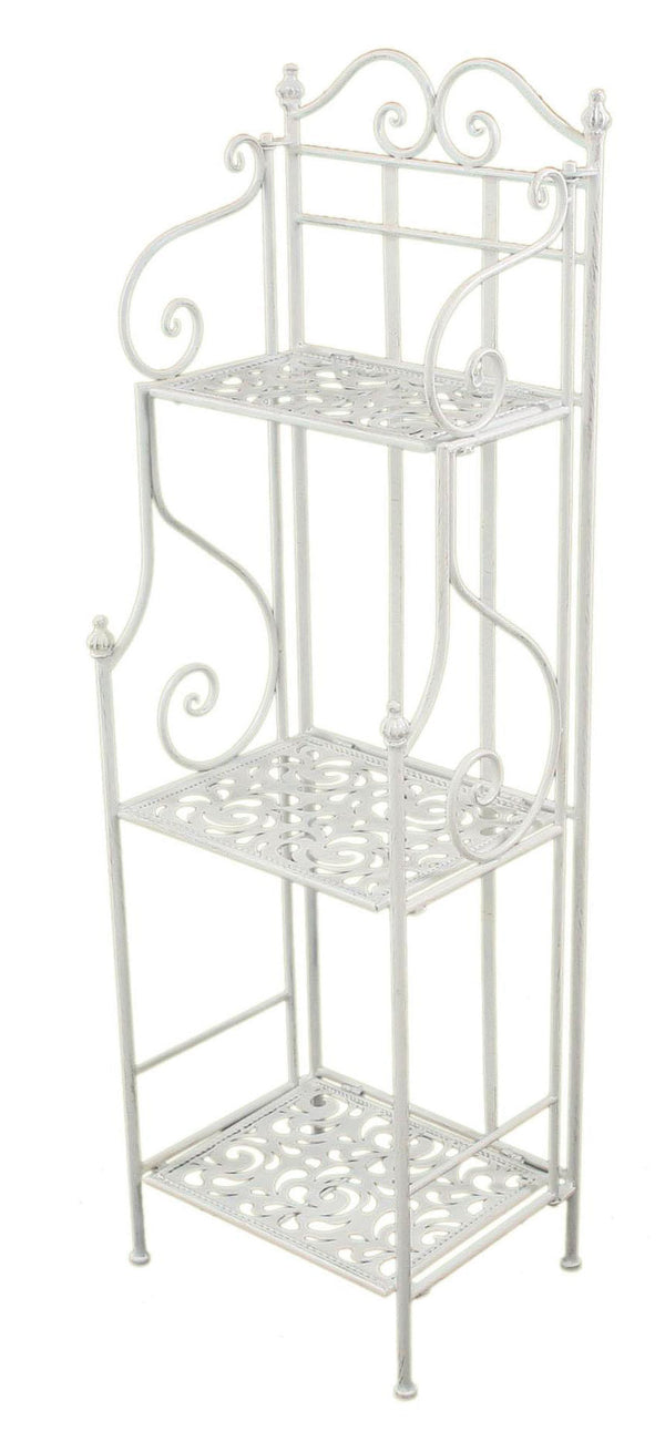 Scaffale per Piante in Metallo 3 Piani 35x29H118cm Jessica Bianco sconto