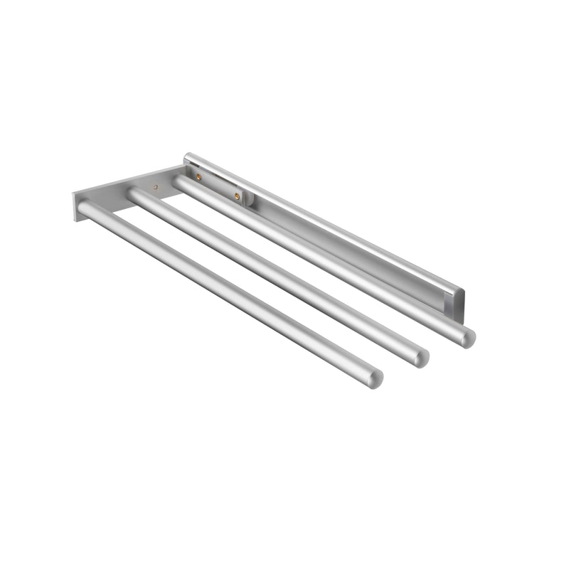 Porta Asciugamani Estraibile Descrizione 3 Bracci Anodizzato Opaco Alluminio Emuca