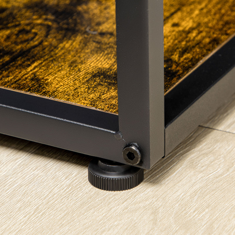 Mobile Libreria in Stile Industriale a 7 Livelli 83x34x180 cm in Legno e Acciaio Marrone      