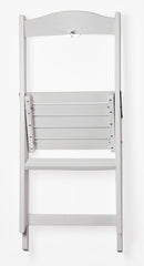 Sedia Scala Pieghevole 51x41xh75 cm in Legno Faggio Massello Bianco Laccato