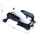 Mini Pedaliera Ellittica per Allenamento a Casa Max 110Kg Bianca e Nera 