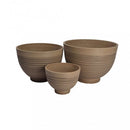 Vaso Piccolo Narciso Ø25x18,5 cm in Fibra sintetica Taupe