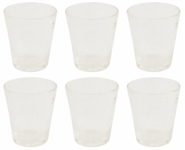 Set 6 Bicchieri Ø9x10 cm in Vetro Soffiato Villa d'Este Home Tivoli Cancun Trasparenti acquista