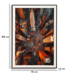 Stampa su Tela Laccata New York con Cornice 72x4x102 cm in Abete e Tela e Plastica      