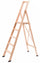 Scala Pieghevole in Legno 5 Gradini H100 cm Naturale