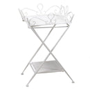 Tavolino da Giardino in Metallo 40x40H63cm Portofino Bianco
