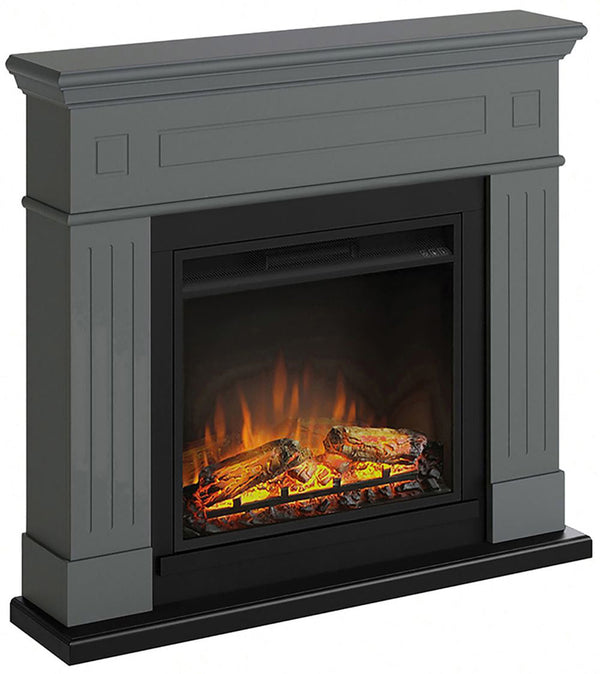 prezzo Camino Elettrico da Pavimento Effetto Fiamma 1500W Tagu Larsen Grigio Scuro