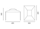 Gazebo da Giardino in Alluminio 3X4m Vorghini Blind Ecrù