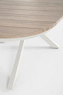 Tavolo Ovale da Giardino 218x115x75h cm in Alluminio e Polywood Zelmar Timber e Vapor  