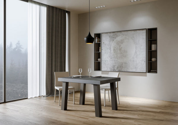 sconto Tavolo 130x90x77 cm Bridge Fix Cemento