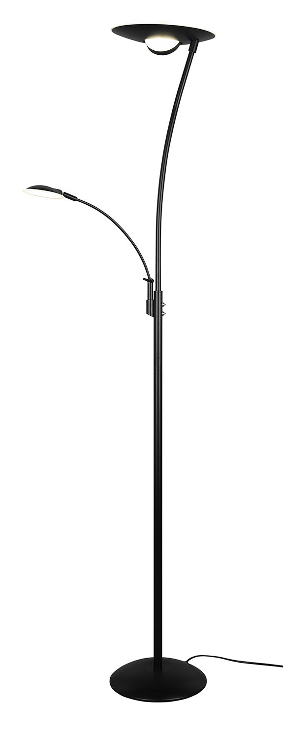 Piantana da Interno a LED in Metallo Nero Opaco