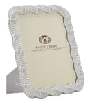 Cornice Bead Silver 25x2,2x30,2 cm in Poliresina e Vetro