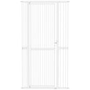 Cancello per Cani e Gatti Alto 180 cm Estensibile da 76-104 cm e Montaggio a Pressione Bianco      