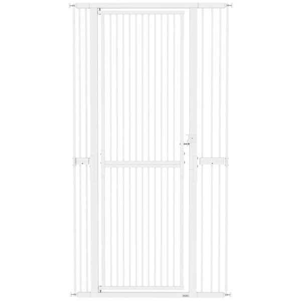 Cancello per Cani e Gatti Alto 180 cm Estensibile da 76-104 cm e Montaggio a Pressione Bianco online