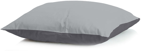 acquista Guanciale in Piuma D'Oca con Federa Duoubleface Grigio Chiaro/Grigio Scuro
