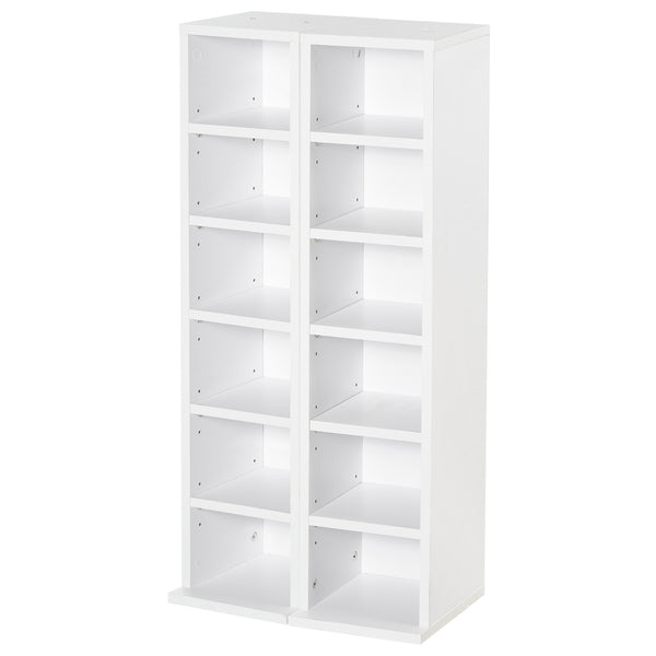 Set 2 Librerie Scaffale porta CD e DVD 21x22,5x88,5 cm a 12 Ripiani Totali per 204 CD prezzo