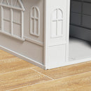 Casetta per Cani da Esterno 65x75,7x63 cm con Tetto Inclinato in PP Impermeabile Grigio  