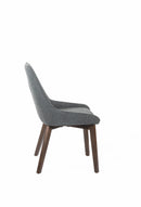 Set 4 Sedie 62x49,5xH87 cm in Tessuto Vera Grigio Scuro