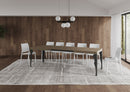 Tavolo Allungabile 160-264x90x77 cm Paxon Tortora Telaio Antracite 