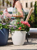 Vaso da Interno e Esterno Ø38x35cm in Polipropilene Orione 38 Cloud Bianco