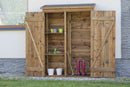 Armadio Porta Attrezzi da Giardino 130x48x180 cm in Legno