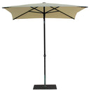 Ombrellone da Giardino 2x2 m Palo Ø38 mm in Alluminio Tessuto Poliestere Trend Ecru