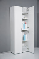 Armadio 2 Ante 5 Ripiani 69,4x36x181 cm in Truciolare Nobilitato Bianco