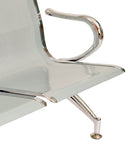 Panca per Sala Attesa 3 Posti in Acciaio da Ufficio Bozzini Silver