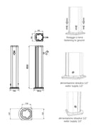 Fontana Lavapiedi da Giardino con Rubinetto Temporizzato Arkema Jolly Grigio Antracite