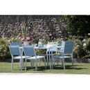 Tavolo da Giardino in Alluminio Rettangolare 80x160x76cm Las Vegas Bianco