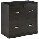 Cassettiera Portadocumenti 74x42x72 cm 2 Cassetti con Chiavi in Truciolare Noce