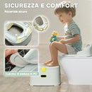 Vasino per Bambini Evolutivo 3 in 1 con Vaschetta Rimovibile Grigio   