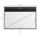 Telo per Proiettore 120" Rapporto 16:9 Installazione a Muro o Soffitto Bianco      