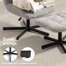 Poltrona Reclinabile su 4 Livelli 66x80x93-104 cm Effetto Velluto con Poggiapiedi Indipendente Grigio      