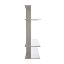 Porta TV a Parete 100x50x170,4 cm con 3 Ripiani Loki A Bianco Spatolato