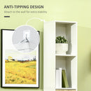 Mobile a Colonna per Bagno 31x30x177 cm 1 Amta 2 Mensole Bianco e Legno