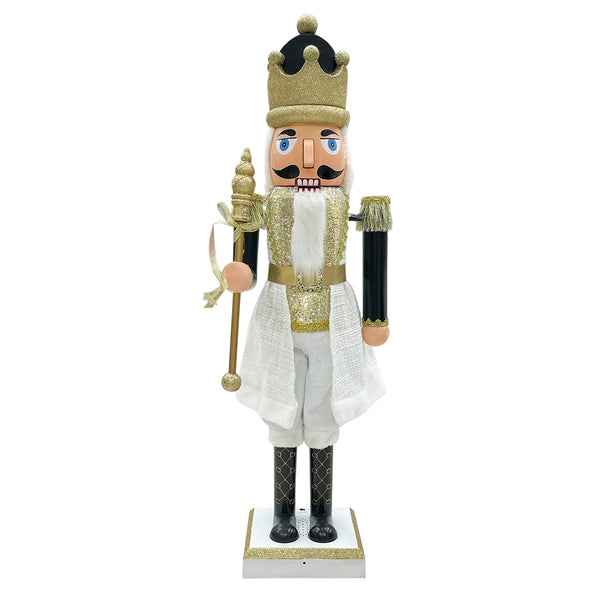 Soldato Schiaccianoci Natalizio H120 cm con Luci Suoni e Movimento Nero e Oro online