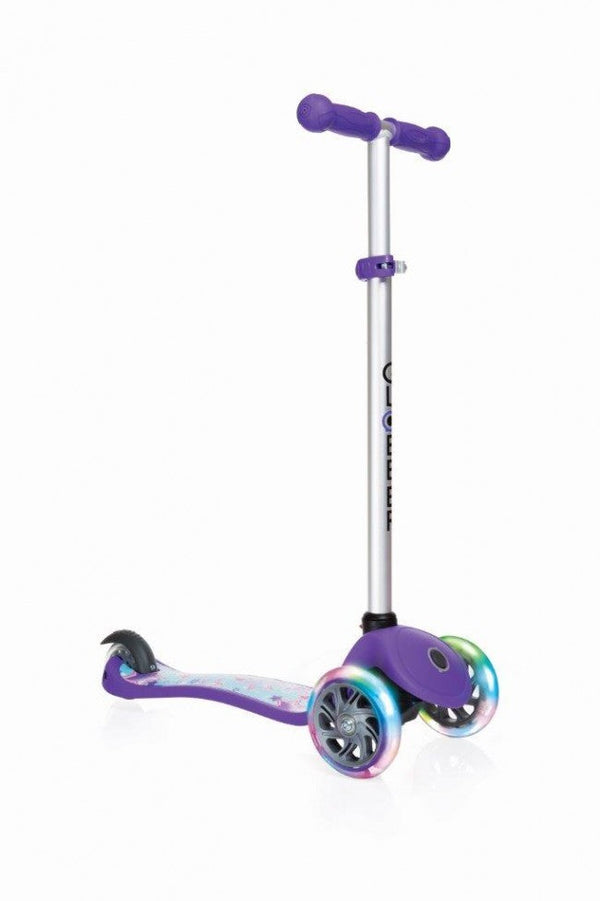 Monopattino a 3 Ruote a LED 3 Altezze Max 50Kg Globber PRIMO Fantasy Lights Up Stelle Viola sconto
