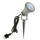 Lampada Spot Orientabile Conico con Picchetto Colore Alluminio per Esterno Linea City Livos