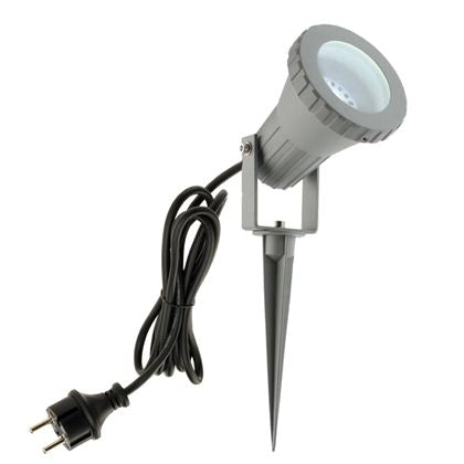 online Lampada Spot Orientabile Conico con Picchetto Colore Alluminio per Esterno Linea City Livos