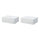 Set 2 Comodini Sospesi 40x30x15 cm Design Moderno Bianco