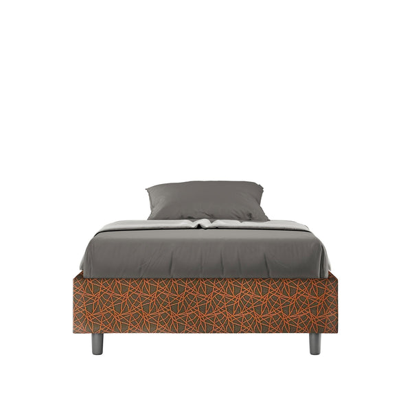 sconto Letto 1 Piazza e Mezzo Azelia Era 04 Arancione Varie Misure