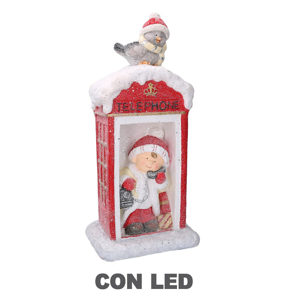 sconto Bambina in plastica cabina telefonica con Led rosso cm 27x25xh60
