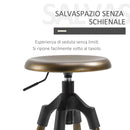 Sgabello da Bar Alto in Metallo  Bronzo