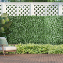 Rotolo di Siepe Finta per Balcone e Giardino 300x100 cm con Foglie di Edera in PE Verde Scuro      