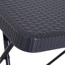 Tavolino Pieghevole da Giardino 60x60x74 cm  Marrone