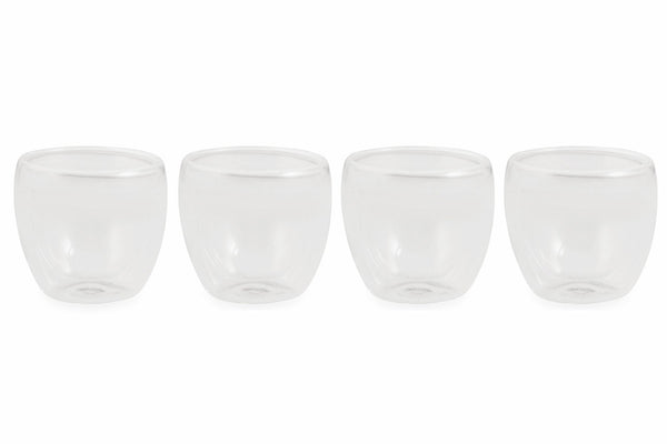 sconto Set 4 Tazzine Caffè Senza Manico in Vetro Incamiciato 90 ml Villa d'Este Home Tivoli Moka