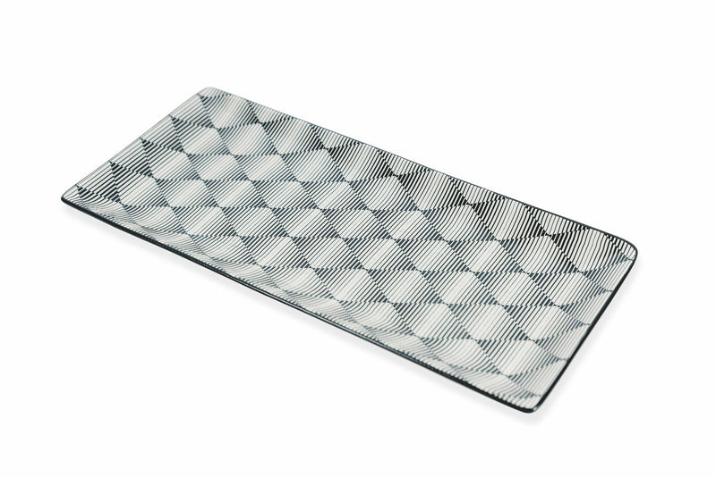 Set 6 Vassoi Rettangolari in Gres VdE Tivoli 1996 Black Confusion